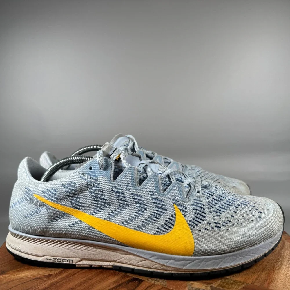 Nike Air Zoom Streak 7 Mens Running Shoes Blue Yellow AJ1699-402 Size 12